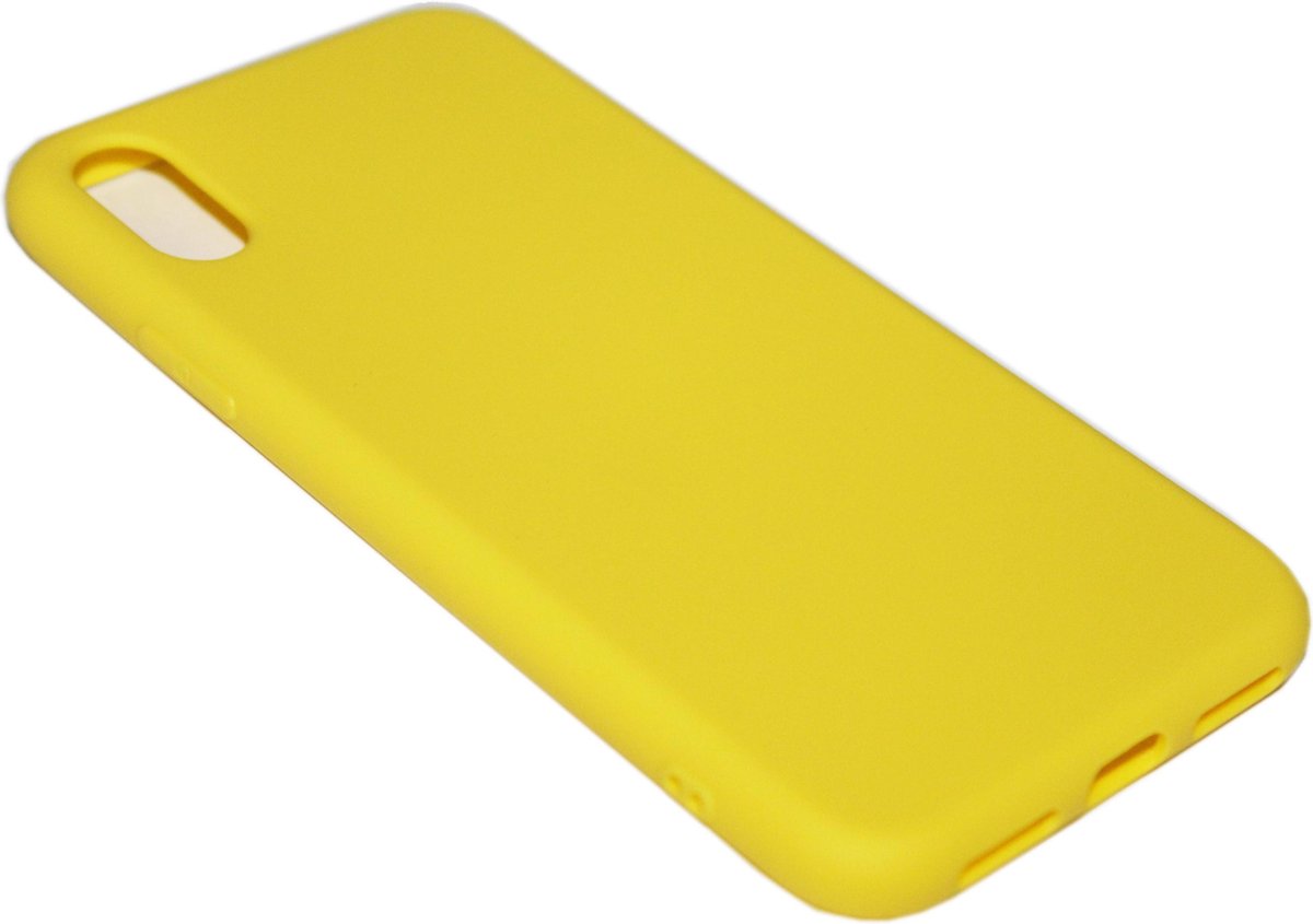 Siliconen hoesje geel Geschikt voor iPhone XR