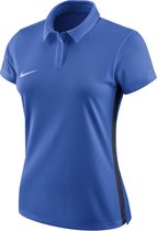 Nike Academy 18 SS Polo  Sportshirt performance - Maat L  - Vrouwen - blauw/wit