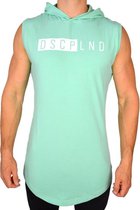 Mouwloos Fitness Shirt met Capuchon | Aqua (L) - Disciplined Sports