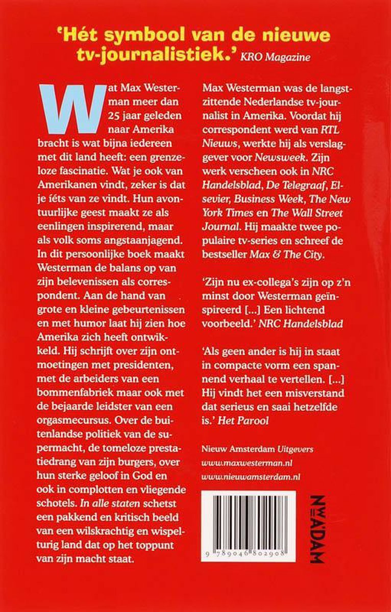 In alle staten - back cover