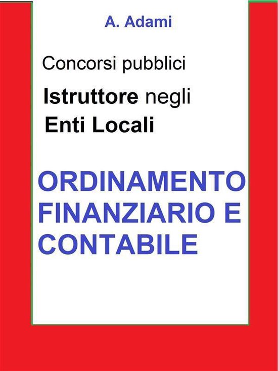 Ordinamento finanziario e contabile - Concorso Istruttore En ... - cover