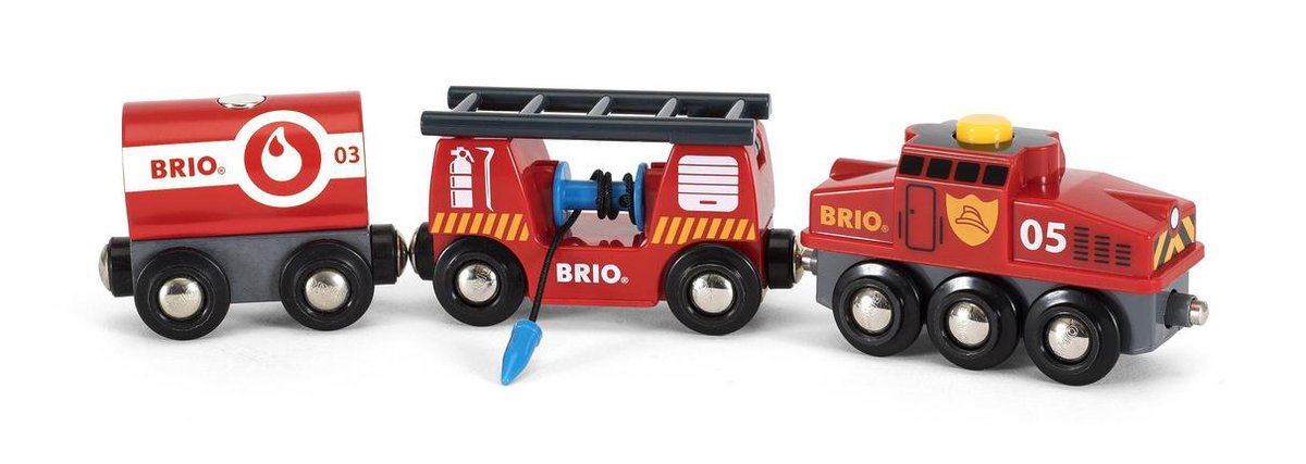BRIO World Brandweertrein 33844 met loskoppelknop thumbnail 5