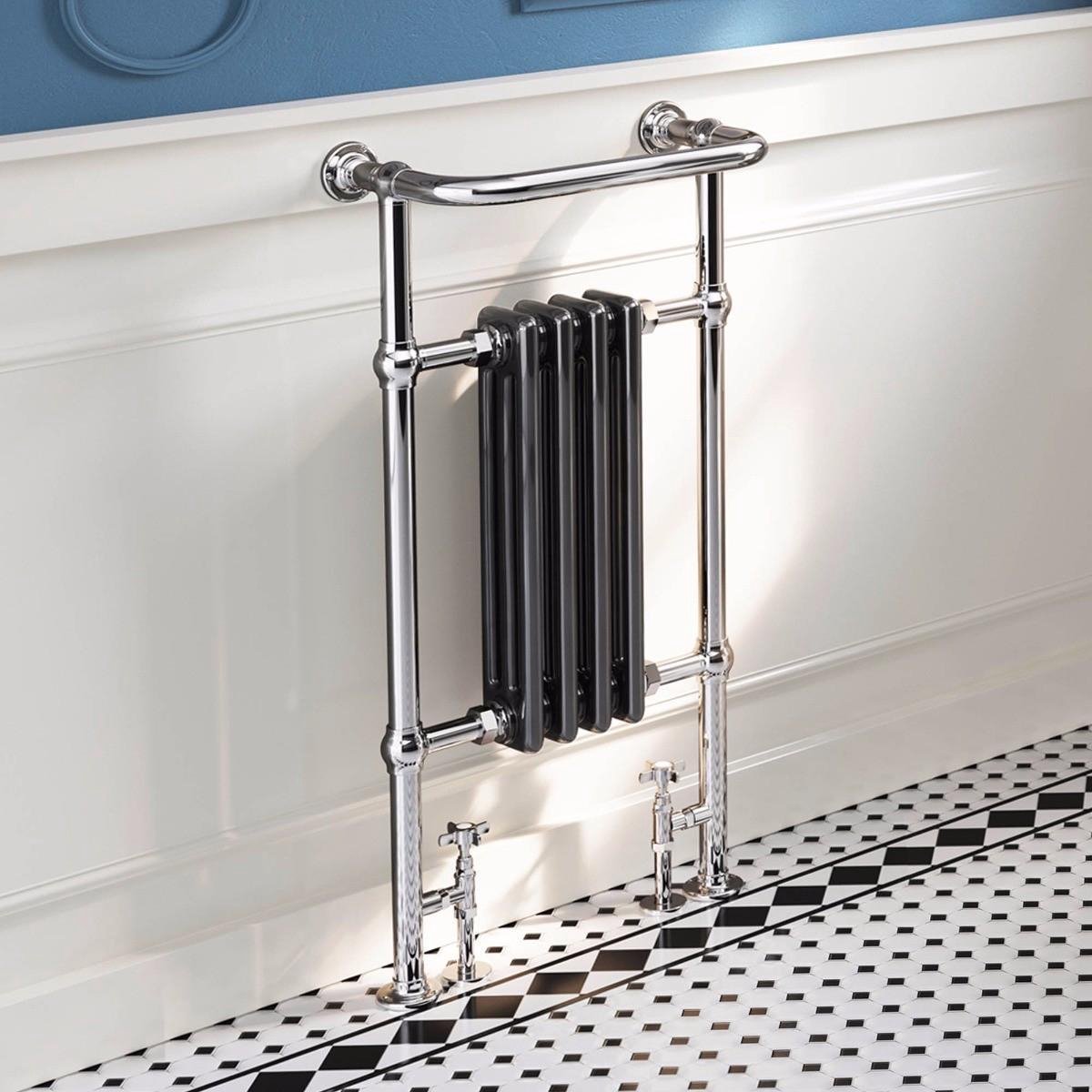 Victoria Premium Nostalgische Handdoek Radiator Zwart 95.2