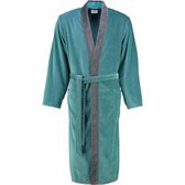 Cawo Heren Badjas 5840 Velours Kimono - Turkis 54