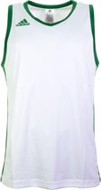 adidas E Kit 3.0  Basketbalshirt - Maat M  - Mannen - wit/groen