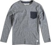 Garcia zachte slim fit longsleeve mid grey melee Maat - 116/122