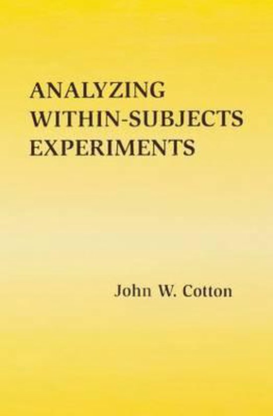 Analyzing Within-Subjects Experiments - cover