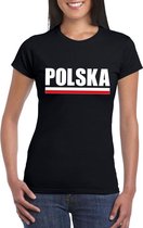 Zwart Polen supporter t-shirt voor dames XL