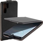 Pearlycase Lederlook Flip Case hoesje Zwart voor Huawei P30 Pro