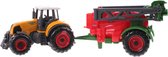 Toi-toys Tractor Met Aanhanger 22 Cm Sproeier Rood