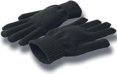 Gebreide zwarte handschoenen voor volwassenen