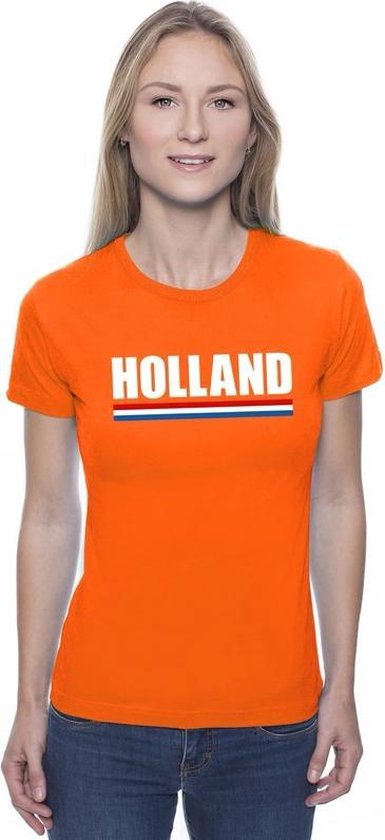 Oranje Holland supporter shirt dames L