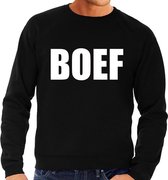 Boef tekst sweater / trui zwart voor heren XL