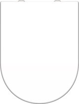 SCHÜTTE WC-Bril 82910 D-SHAPE WHITE - Duroplast - D-vorm - Soft Close - Afklikbaar - RVS-Scharnieren - Gelakt - Wit