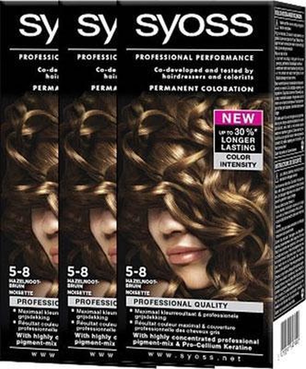 Syoss Colors Cream 5-8 Hazelnootbruin Voordeelverpakking