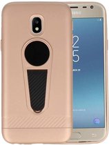 Microfoon series hoesje voor Samsung Galaxy J3 2017 Goud