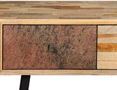 Wandtafel 120x30x76 cm massief gerecycled teakhout (incl. vloerviltjes)