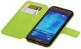 Mobieletelefoonhoesje.nl - Cross Pattern TPU Bookstyle Hoesje voor Galaxy J5 Groen