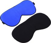 Zijden Reis Slaap Oogmasker - Travel Slaapmasker Ogen - Slaapbril Reismasker - Blauw