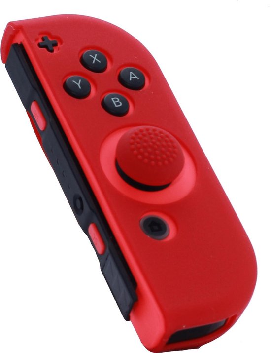 Peau en silicone pour manette Joy Con - Droite - Rouge + poignées -  Nintendo Switch | bol.com