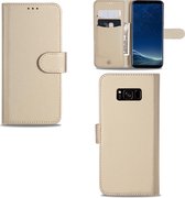 Geschikt voor Samsung Galaxy S8 Telefoonhoesje Goud met Pasjeshouder