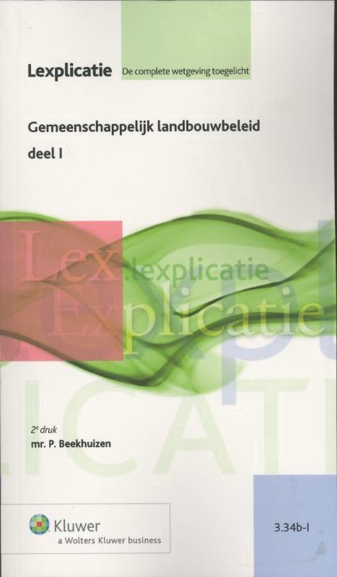 Cover van het boek 'Gemeenschappelijk landbouwbeleid deel I'