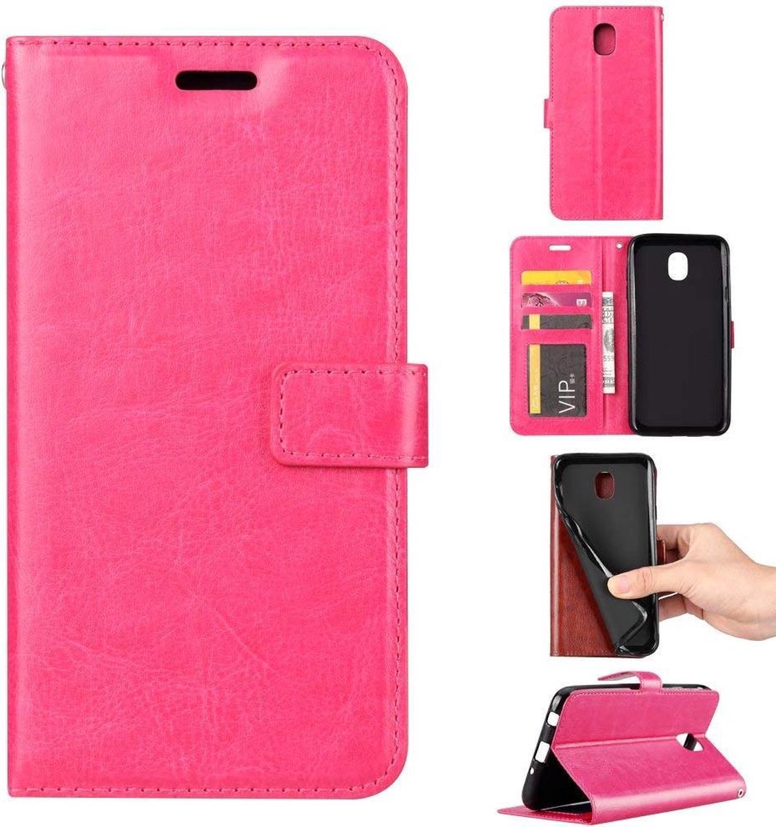 Samsung Galaxy J6 2018 portemonnee hoesje - roze