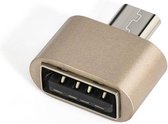 Micro USB 2.0 naar USB OTG Adapter - Goud