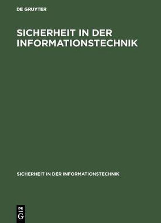 Sicherheit in Der Informationstechnik- Sicherheit in der Inf ... - cover