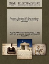 Budlong V. Budlong U.S. Supreme Court Transcript of Record with Supporting Pleadings