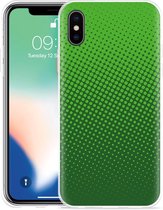 Geschikt voor Apple iPhone X Hoesje groene cirkels - Designed by Cazy