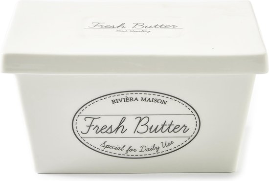 Uitgaan van Achtervolging Verplaatsing Rivièra Maison Fresh Butter Butter Dish M - Vershouddoos - Wit | bol.com