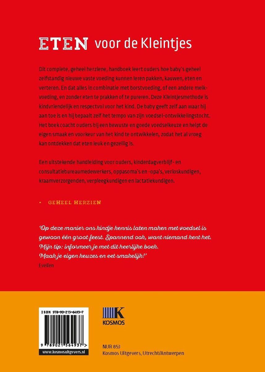 Eten voor de Kleintjes - back cover