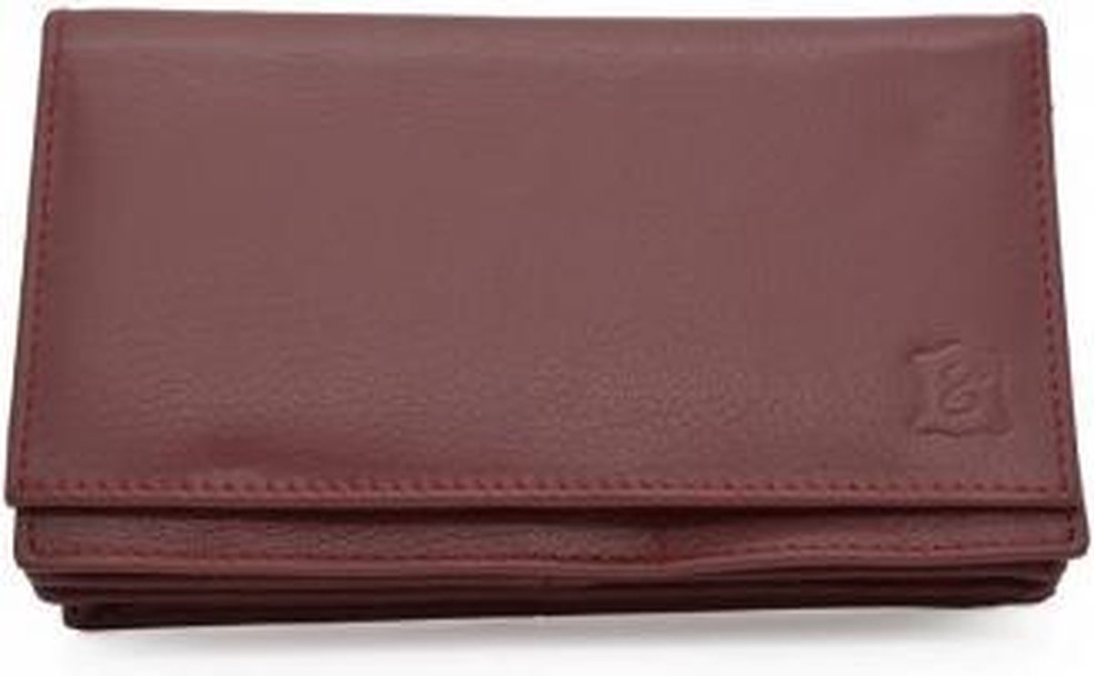 PORTEMONNEE LEDER ROOD / BORDEAUX