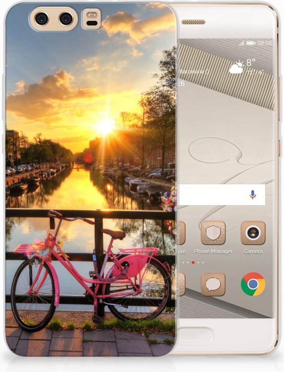 Huawei P10 Plus Siliconen Back Cover Amsterdamse Grachten