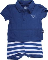 Romper polo short donkerblauw 98/104