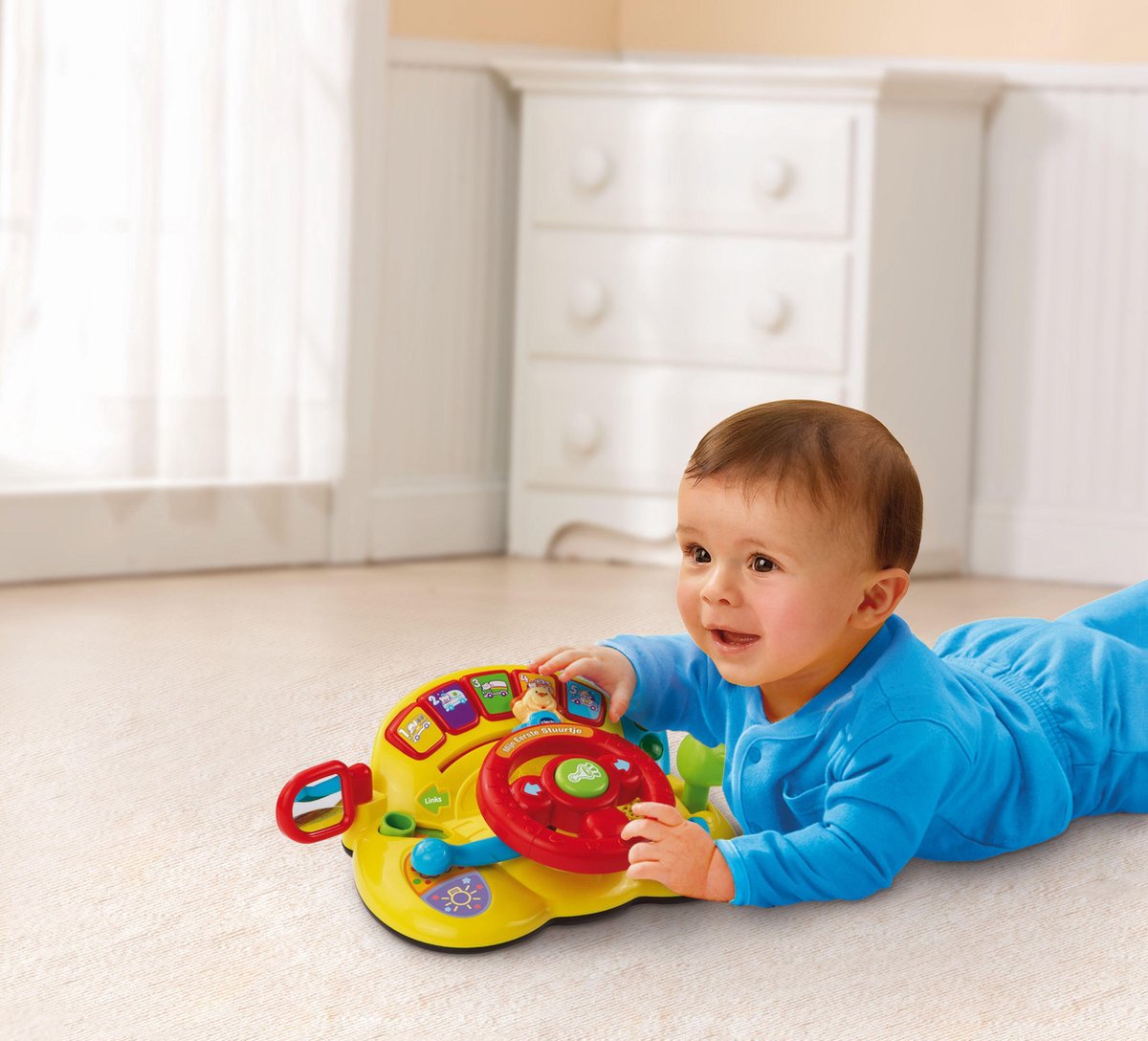 VTech Baby Mijn Eerste Stuurtje - Educatief Speelgoed - 3 Speelstanden - Geluiden, Liedjes & Melodietjes - Cadeau - 1 tot 3 Jaar — afbeelding 4