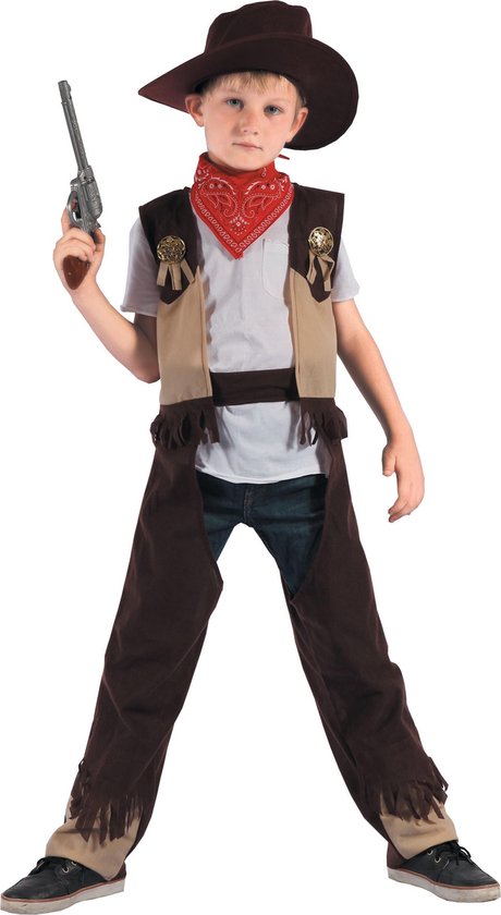 LUCIDA - Rodeo cowboy kostuum voor jongens - M 122/128 (7-9 jaar) | bol.com