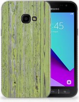 Geschikt voor Samsung Galaxy Xcover 4 TPU Hoesje Design Green Wood
