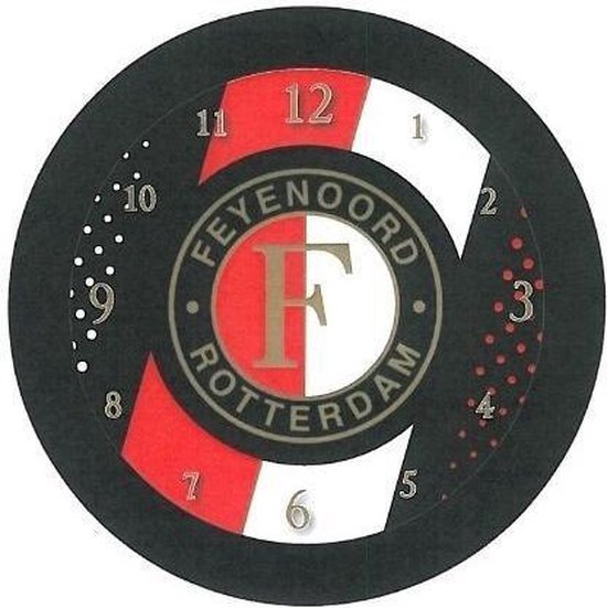 contant geld smog zeevruchten Feyenoord - Wandklok - Jongens - Zwart | bol.com