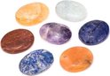 Edelstenen SET 7 chakra stenen ovaal - 4x2.7 - Fluweel - Edelsteen Edelstenen SET 7 chakra stenen ovaal - 4x2.7 - Fluweel - Edelsteen