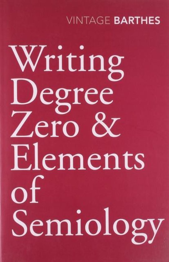 Writing Degree Zero - cover