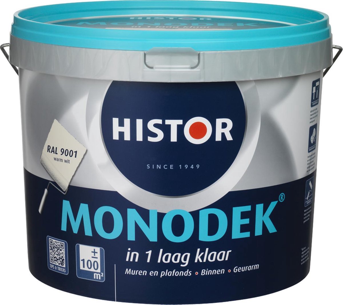 Histor Monodek - 10 liter - Muurverf - Warm Wit | bol.com