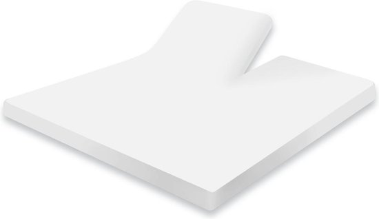 Drap-housse Jersey Coton - 160x200 blanc - Drap-housse Simple - Single Split