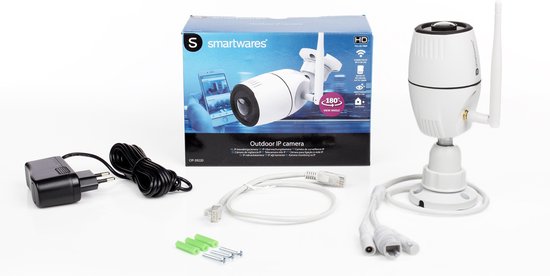 Smartwares CIP-39220 IP Camera - 1080p - Full HD - Gratis app - Micro SD - 180° - Buiten - Nachtzicht - Wit - Smartwares