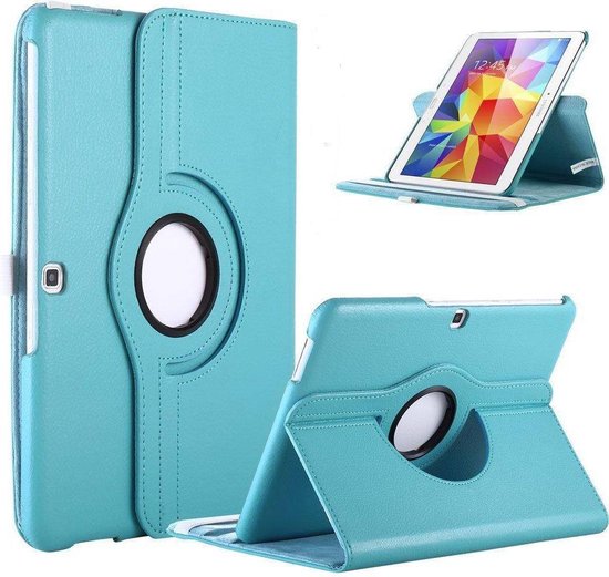specificeren Verbeteren kom Samsung Galaxy Tab 4 10.1 T530 Tablet draaibare case cover hoesje Licht  Blauw | bol.com
