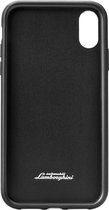Echt lederen Lamborghini AVENTADOR D12 back case Geschikt voor de Samsung S10E - zwart