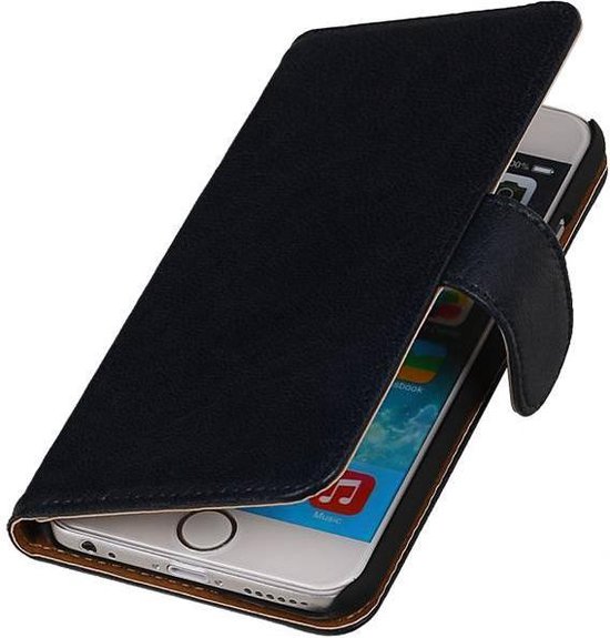 Lederen Leder Cover Case, Iphone 6 Plus Hoesje Bookcase