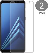 2 Pack Screenprotector geschikt voor Samsung Galaxy A8 (2018) - Glass Glazen Screen Protector (2.5D 9H)