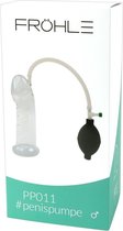 Fröhle – Penispomp met Anatomisch Correcte Zuig Cilinder Comfortabel en Krachtig – 20 cm - Transparant